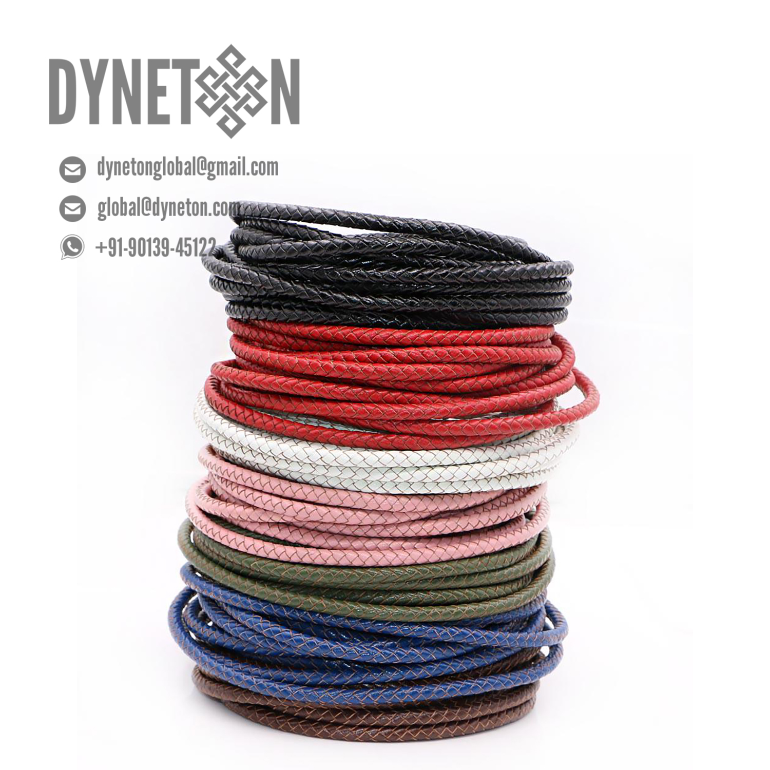 3mm Bolo Braided Leather Cord - DYNETON / Braided Leather Cords 3 mm