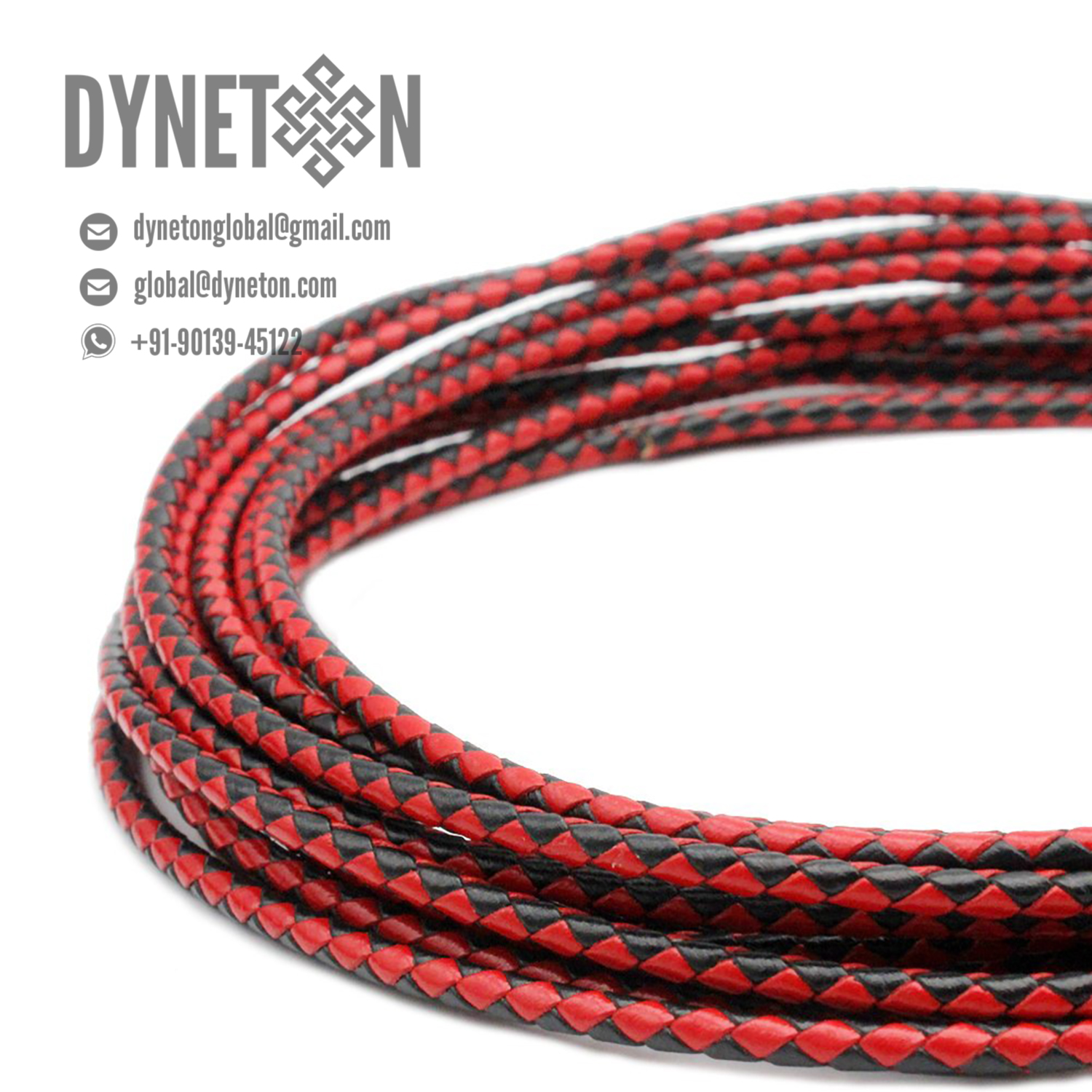 3mm Bolo Braided Leather Cord - DYNETON / Braided Leather Cords 3 mm