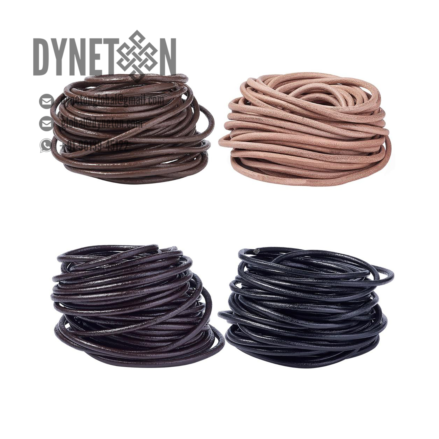 4mm Round Leather Cord - DYNETON / Round Leather Cords 4 mm